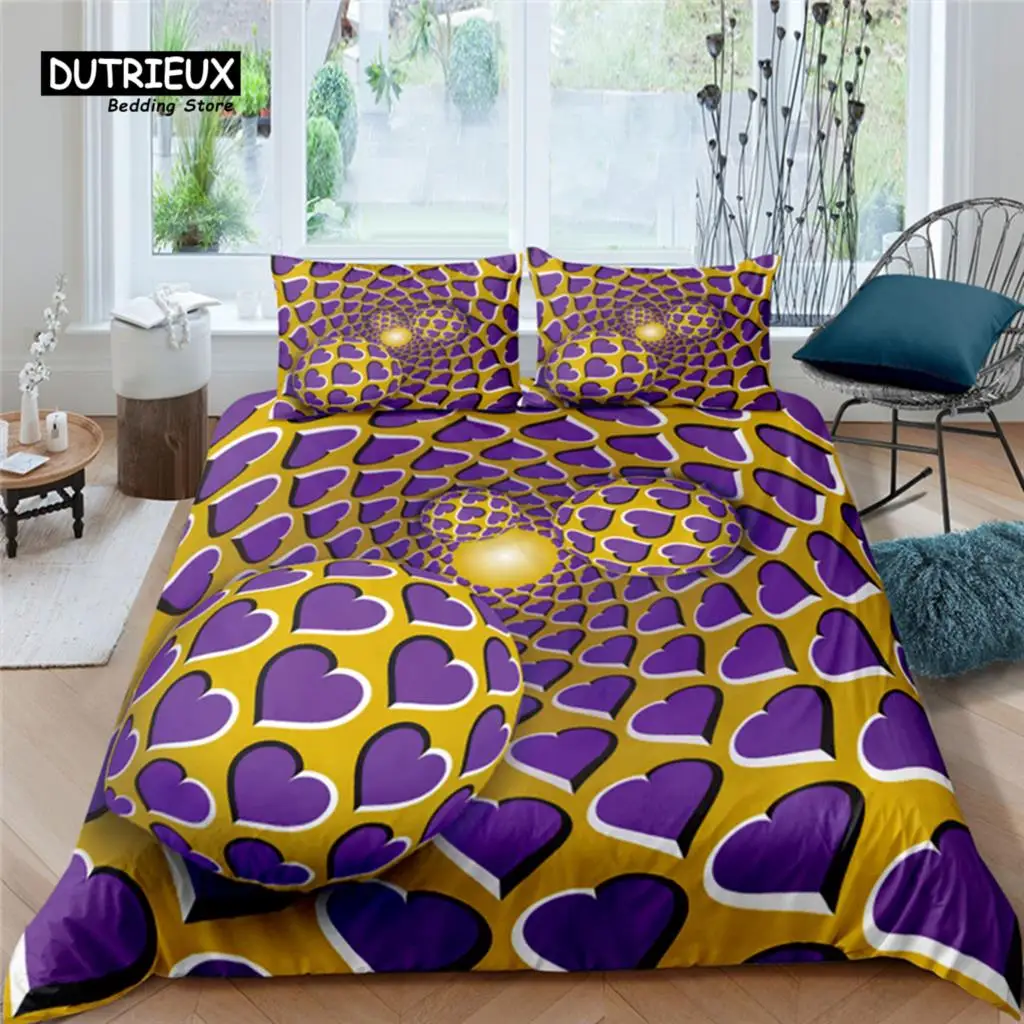 

Home Living Luxury 3D Heart Bedding Set Comfortable Duvet Cover Set Kids Bedding Set Queen and King EU/US/AU/UK Size