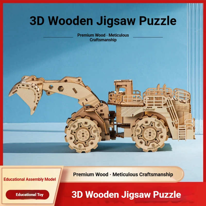 3d-wooden-puzzle-995-bulldozer-model-diy-hand-assembled-mechanical-wooden-craft-home-decor-gift-for-adult-hobby-lovers