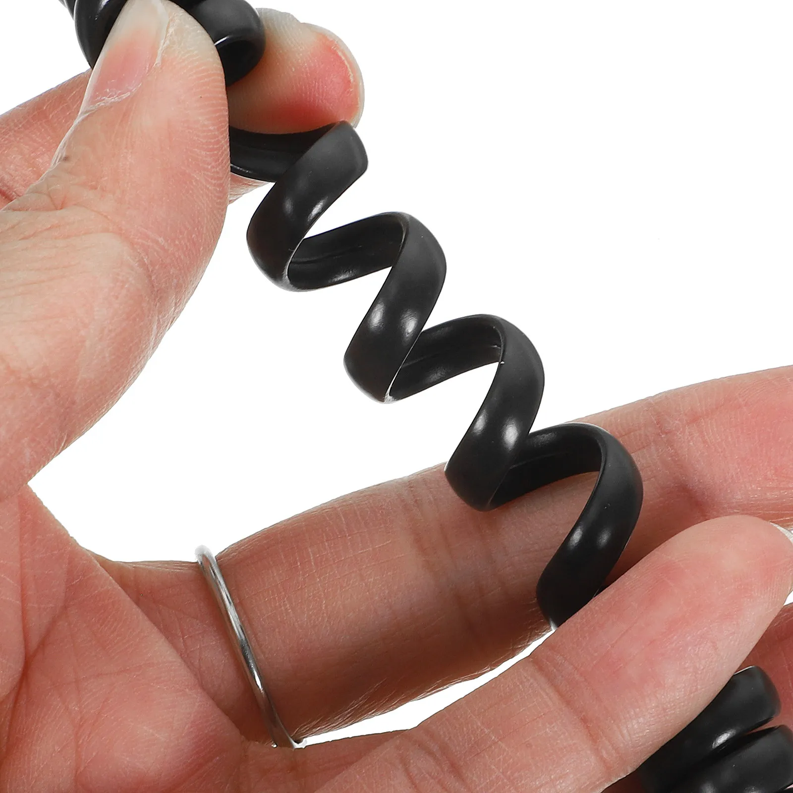 2Pcs Telephone Cords Coiled Cord Clear Audio Phone Line Cable Landline Phone Cables Cord Telephone Cords