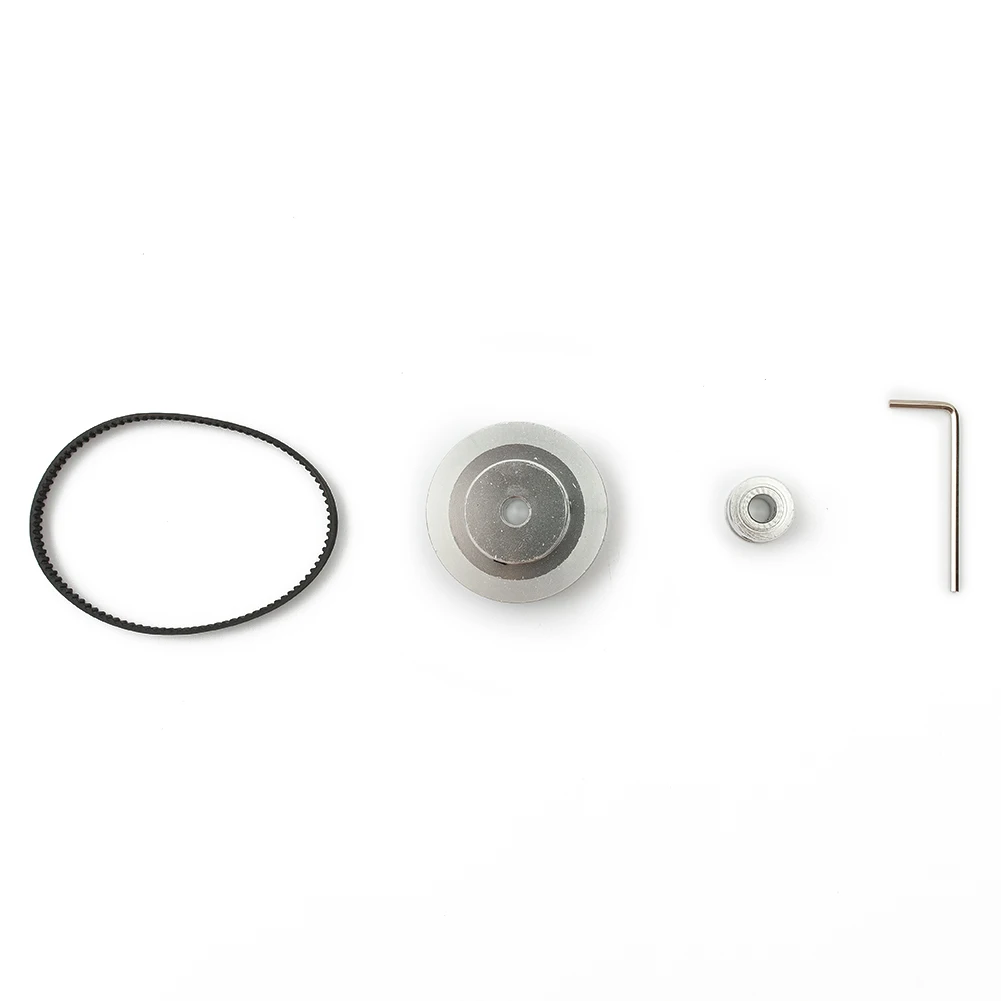 Synchronous Belt Wheel Kit Synchronous Wheel Kit Belt Silver And Black With 20 And 60 Teeth 200mm Aluminum Synchronous