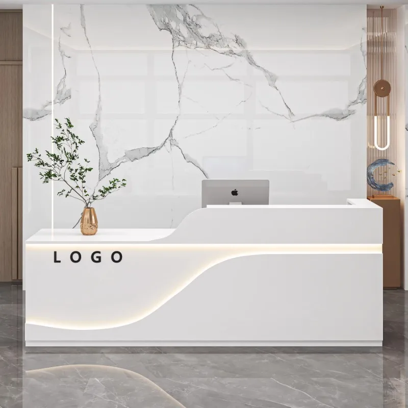 Hospital Corner Reception Desks Consable Executive Luxury Front Desk Hospital Service Recepcion Mostrador Bar Furniture Counter