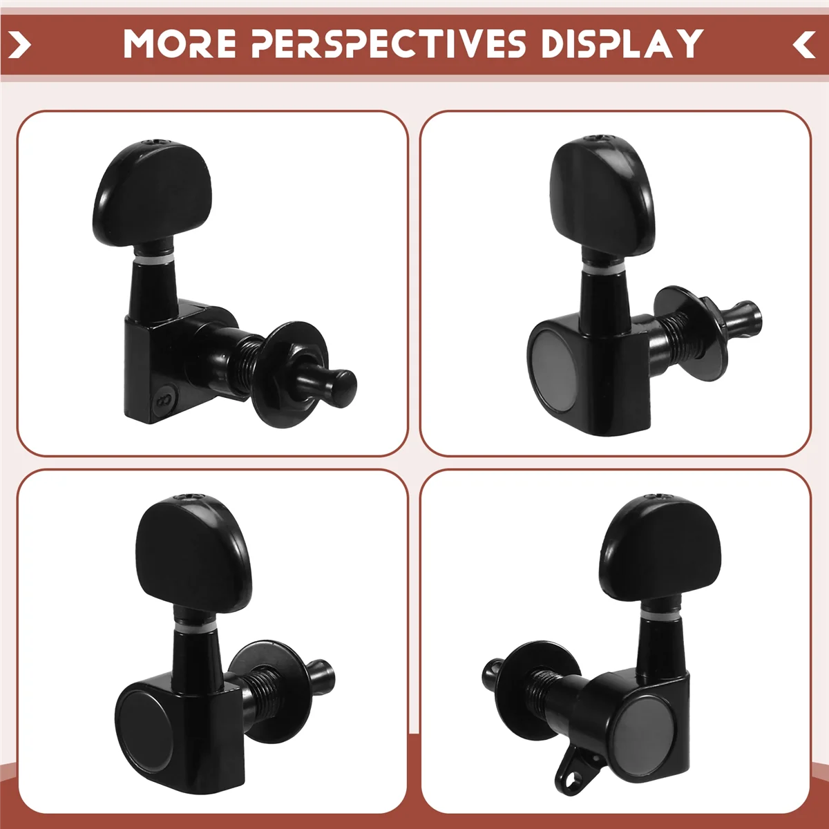 

【Hot&Price】6PCS Locking Tuners Tuning Heads Lock String Tuning Pegs Tuner Electric Guitar Machine 3L+3R