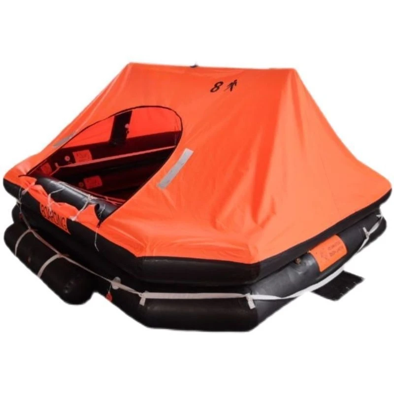Yacht life raft, self-inflatable self-righting lifeboat