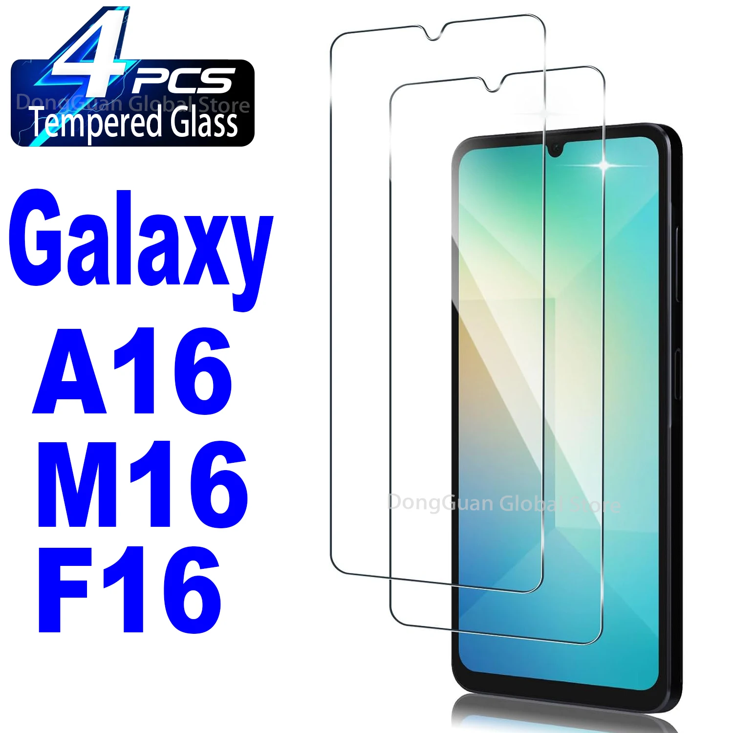 

1/4Pcs Tempered Glass For Samsung Galaxy A16 / M16 / F16 Screen Protector Glass Film