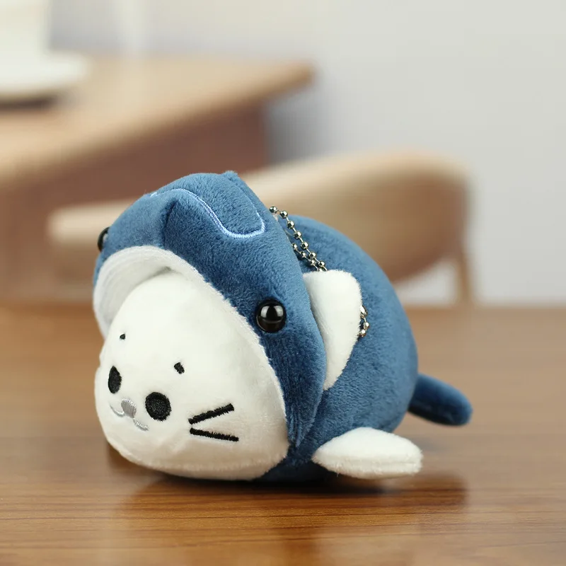 Cute Seal Doll Keychain For Bag Pendant Creative Animal Series Plush Seal Doll Stuffed Keychain Kawaii Doll For Gifts Wholesale