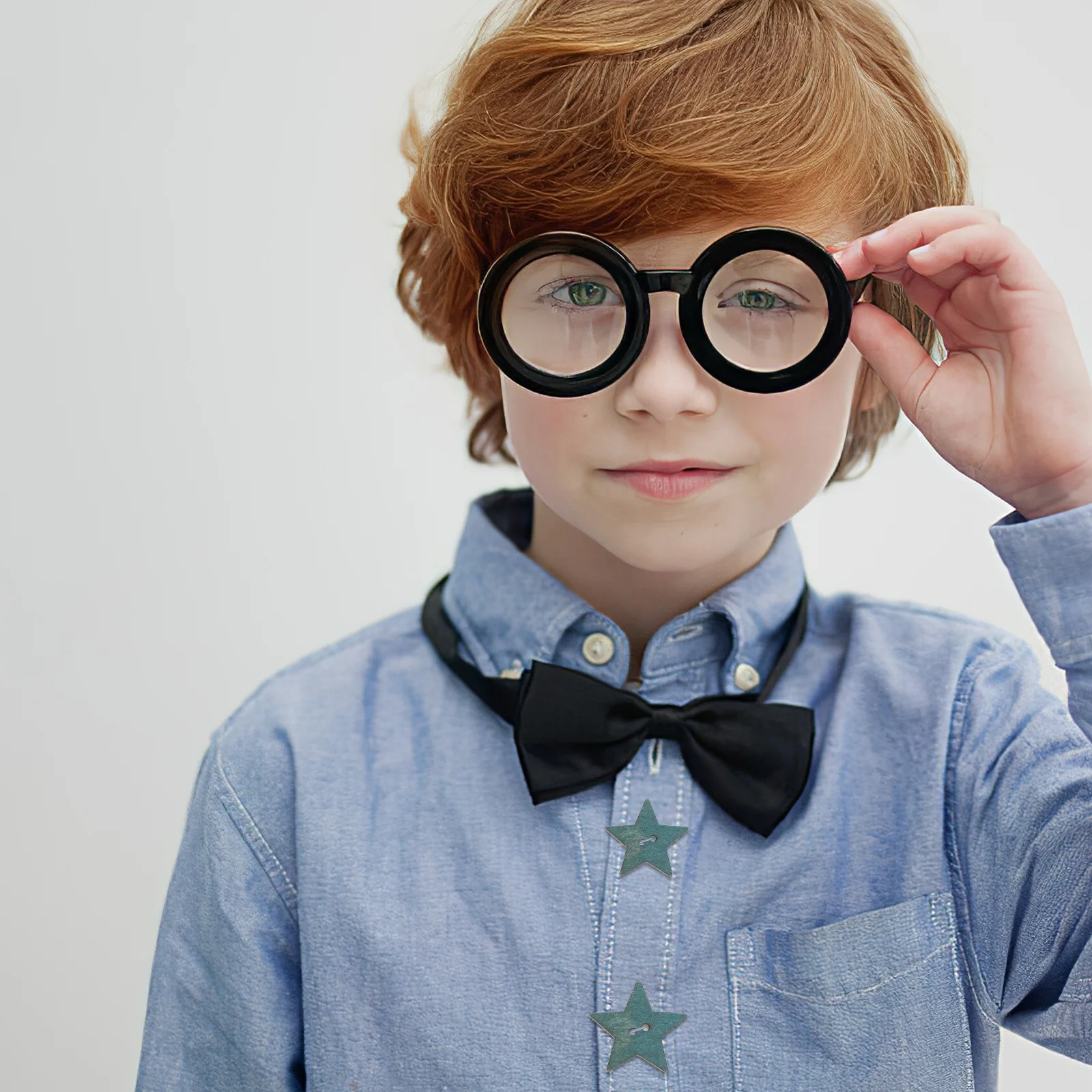 

50Pcs Wooden Pentagram Star Buttons Colorful Two Hole Sewing Craft Embellishments for Knitting Crochet Clothing DIY Accessories