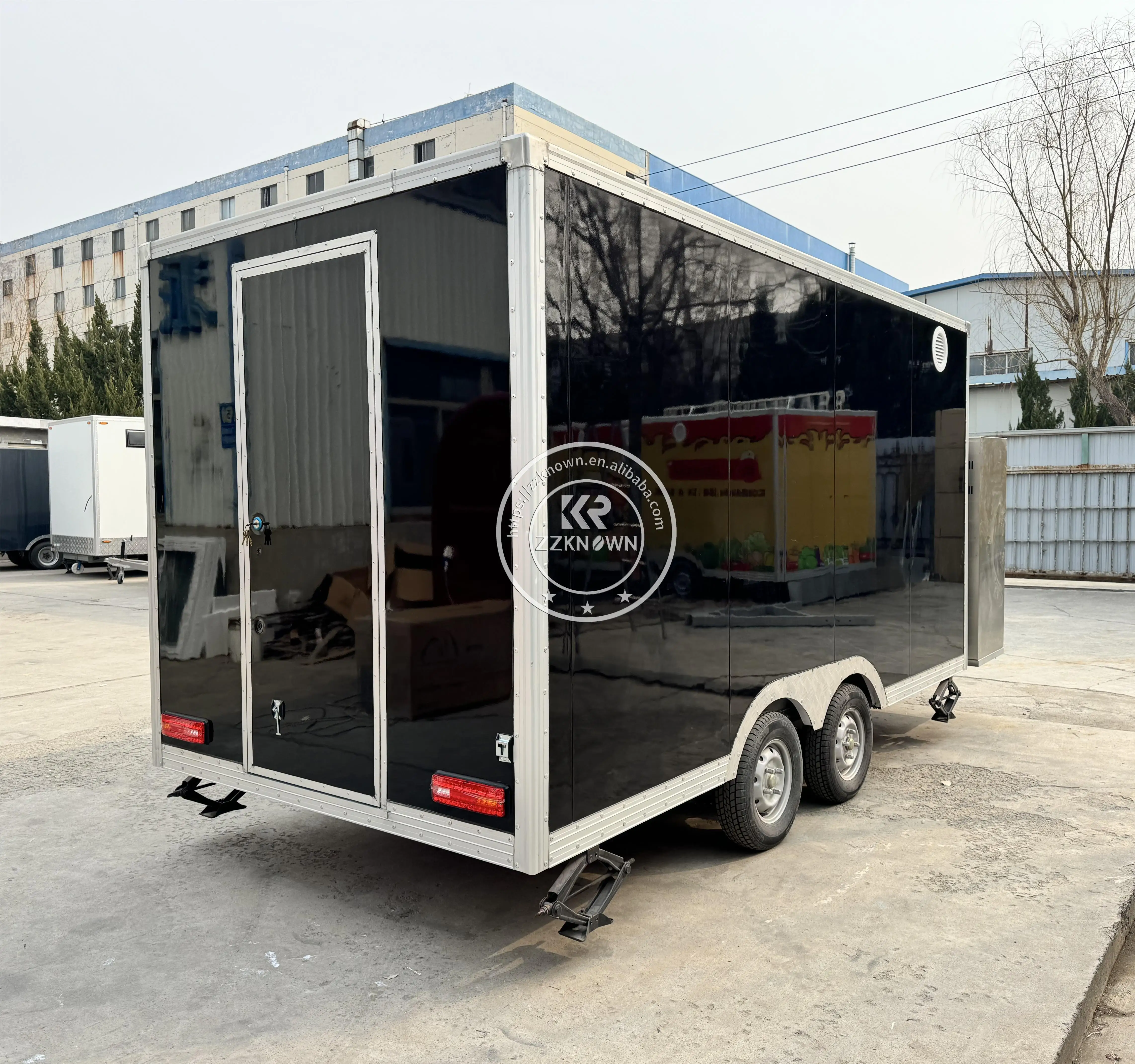 Outdoor Food Truck Hot Dog Cart Custom Kitchen Equipments Fast Food Trailer For Sale Snack Pizza