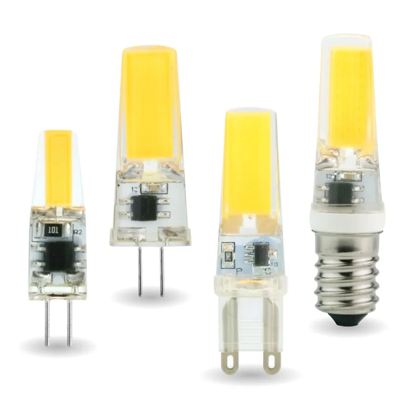 

10PCS 12v 220v G4 G9 E14 Mini Small LED Bulb 1505 2508 Cob Lamp 3w 6w 3000k 6000K Chandelier Crystal Replace 30w 50w Halogen