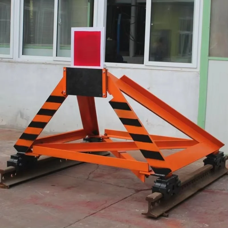 Hydraulic buffer station for light rail and subway trains