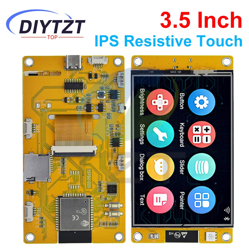 TZT ESP32 3.5 Inch LCD TFT Development board ESP32 LVGL WIFI&Bluetooth Display Module 240*320 Smart Display Screen With Touch