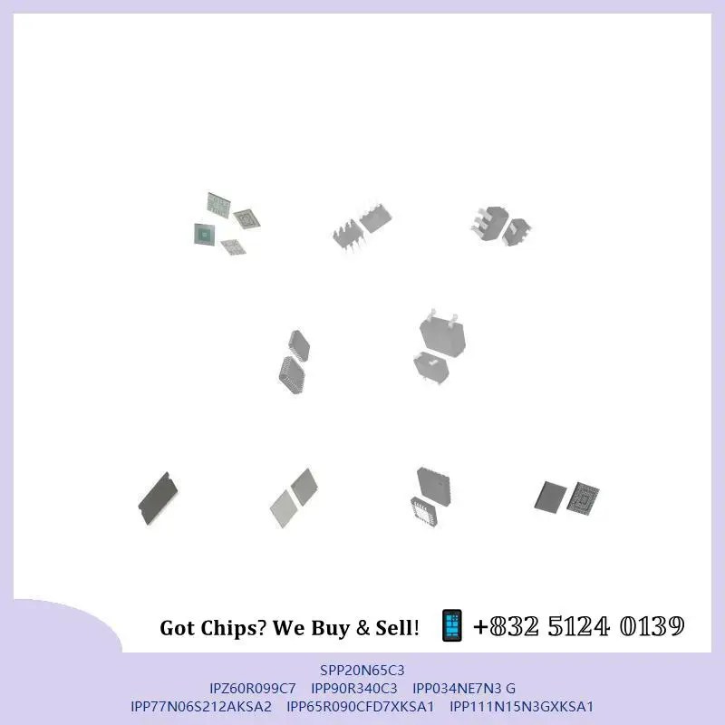 chip-circuito-integrado-chip-mcu-spp20n65c3-ipz60r099c7-ipp90r340c3-ipp034ne7n3-g-ipp77n06s212aksa2-ipp65r090cfd7xksa1