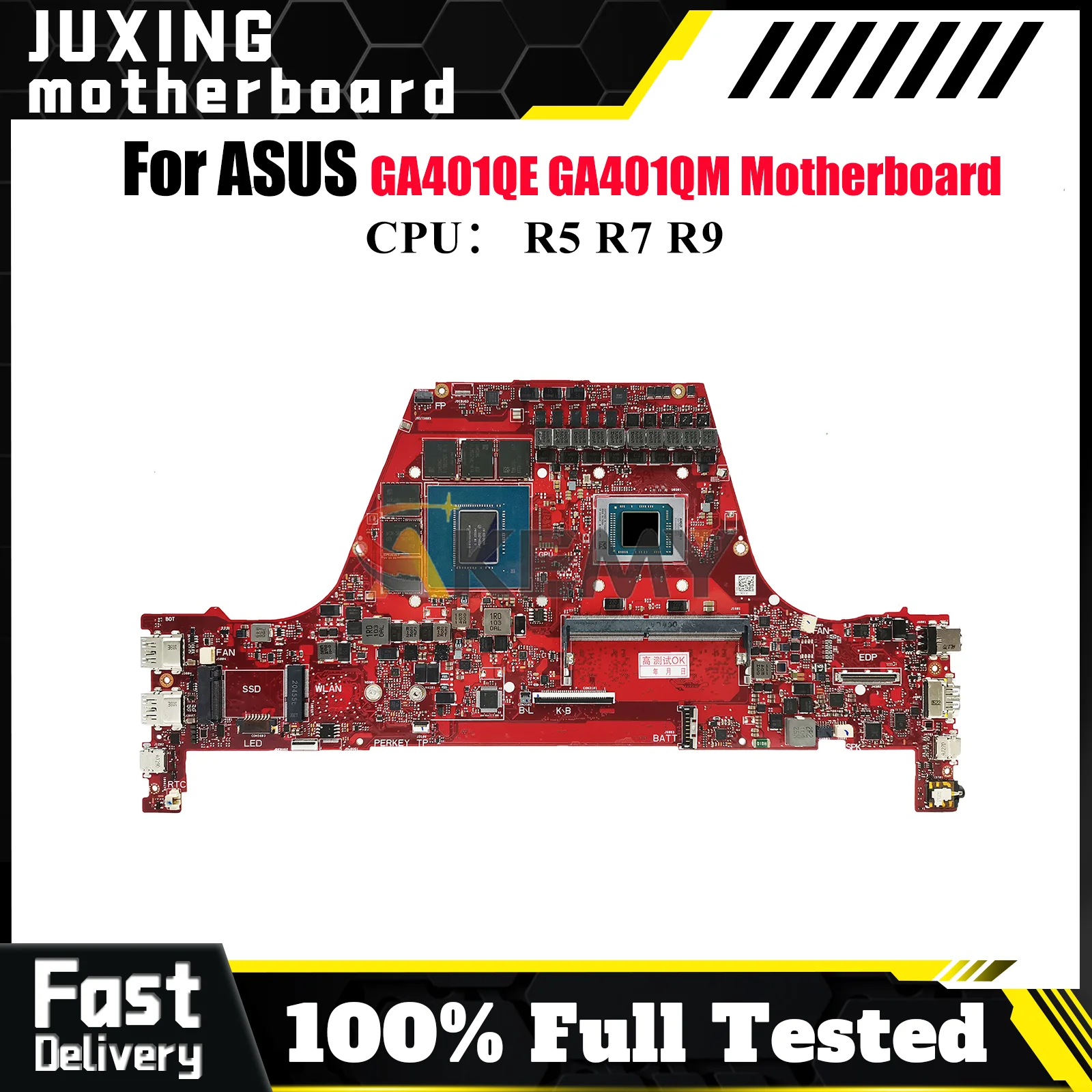 

GA401QM Laptop Motherboard For ASUS ROG Zephyrus G14 GA401QM GA401QE GA401Q Notebook Mainboard With R5 R7 R9 CPU 116% tests OK