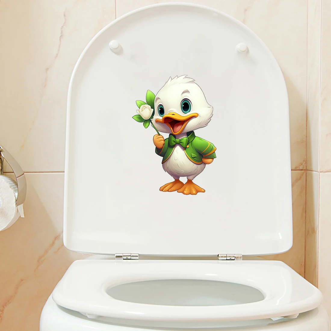 Three Ratels QB2 Cute cartoon duck animal stickers for home decoration waterproof self-adhesive