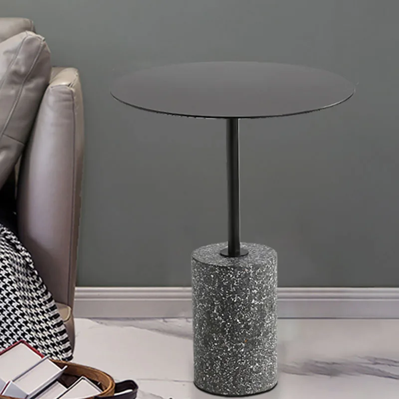 Table Basse Basse Nordique, Design Moderne, Coins Ronds, Salon, Or, Table Basse Ronde, SY50CT