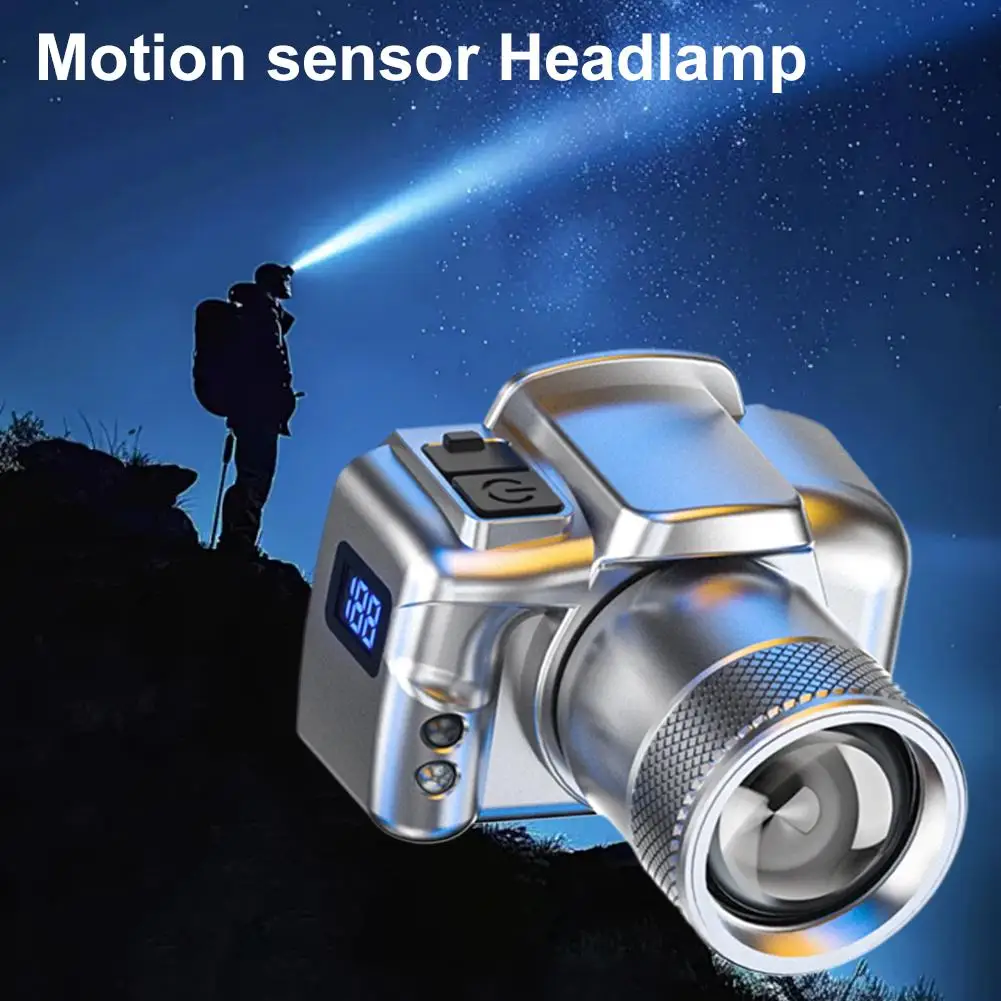 

Сенсорный налобный фонарь, светодиодный налобный фонарик, мощная фара COB, USB-фонарь для рыбалки, встроенный перезаряжаемый фонарик, насадка для кемпинга, летучая мышь U6I9