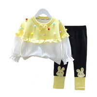 New Spring Autumn Baby Girls Clothes Suit Children Fashion T-Shirt Pants 2Pcs/Sets Toddler Casual Costume Infant Kids Tracksuits