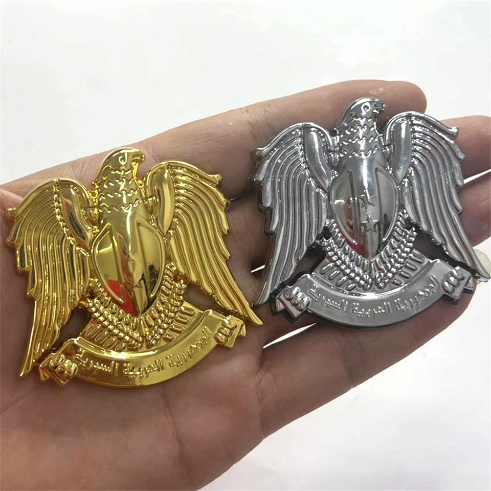 3D Eagle Falcon Hawk Ho Grille Badge Totem Logo Car Sticker Auto Emblem 100% 3d Metal Gold Chrome Suv Tuning Car-Styling CB-1