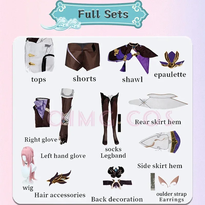Urso Den Elysia Cosplay Honkai Impact 3 Carnaval Uniforme Peruca Anime Trajes de Halloween Homens Jogo Novo 2025