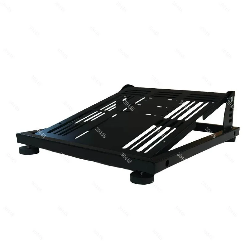 Universal fixed bracket for racing simulator pedals and gaming chairs
