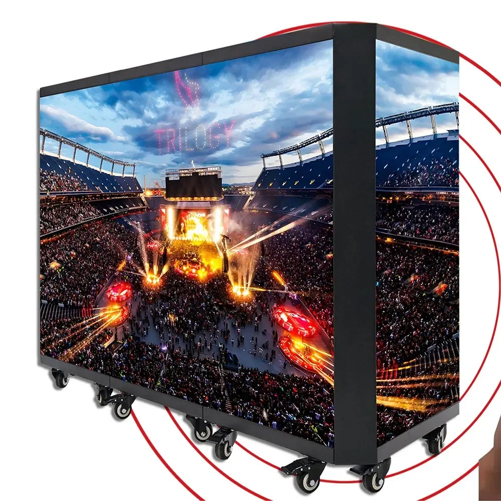 Die-Cast Aluminum Folding DJ Booth Bar Digital Table Signage Front Reception Panel LED Display Screen view 2