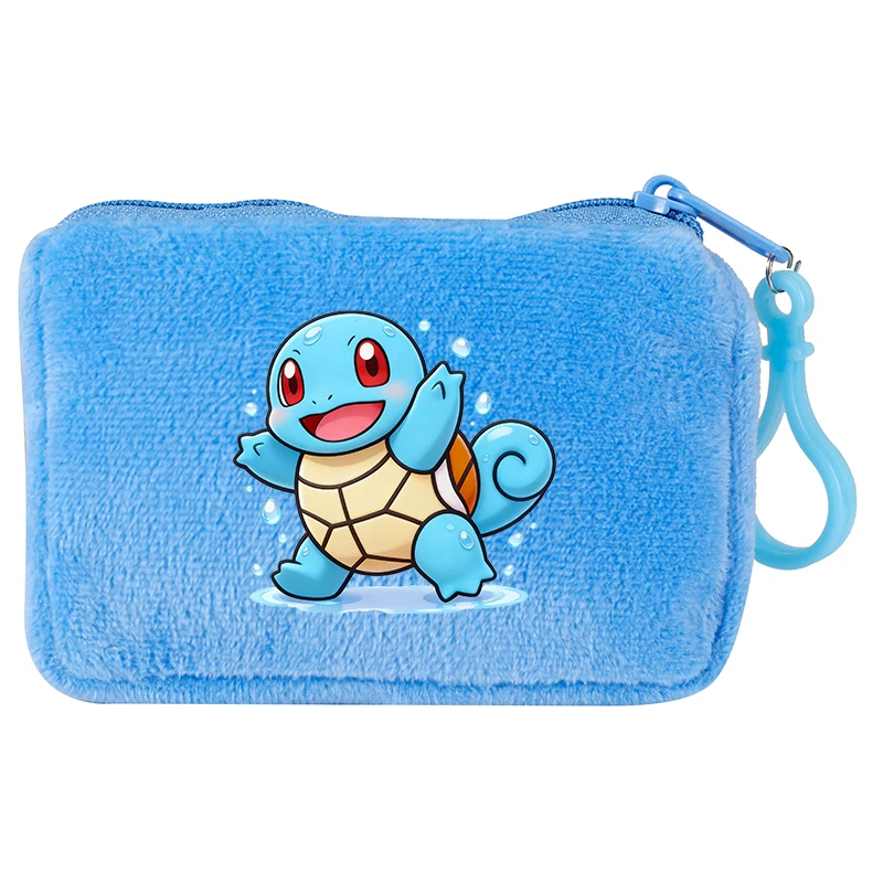 Pokemoned  Anime Coin Purse Girl Boy Mini Short Wallet Keychain Zipper Women Purse ID Card Rose Money Bag Small Makeup Bags Gift view 4
