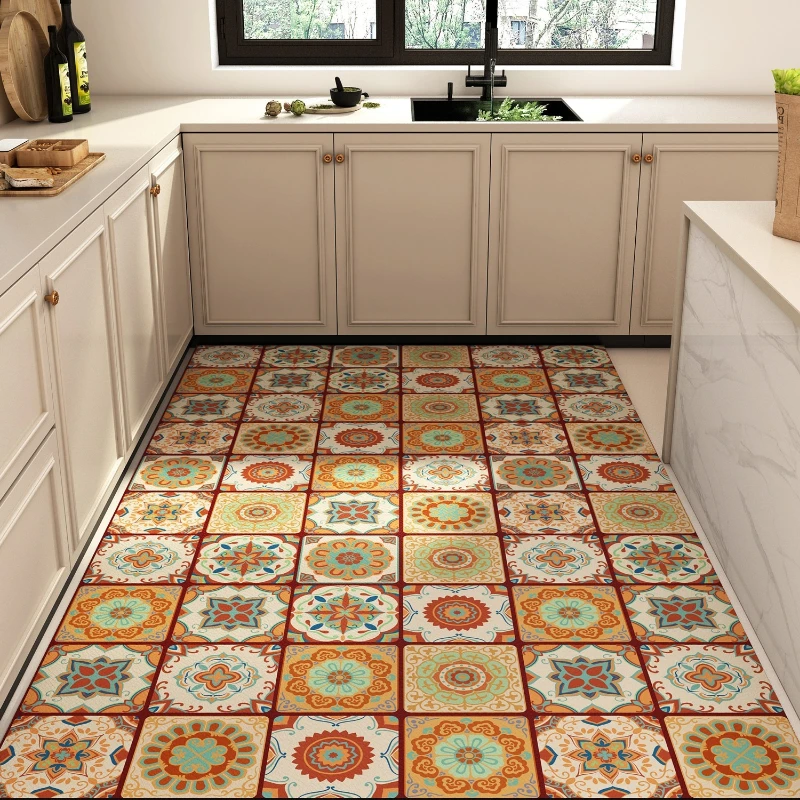 Commercial Kitchen Tile Flooring - Kitchen Floor Mat PVC Waterproof Non-slip