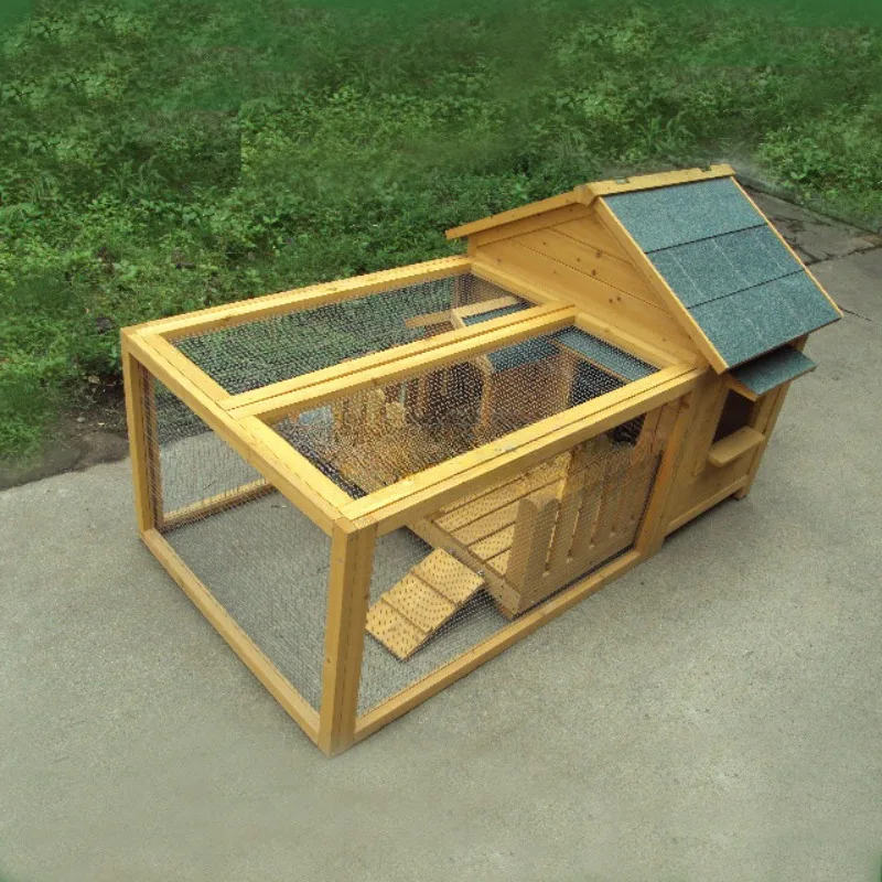 small pet house Wooden Rabbit Cage with enclosed run