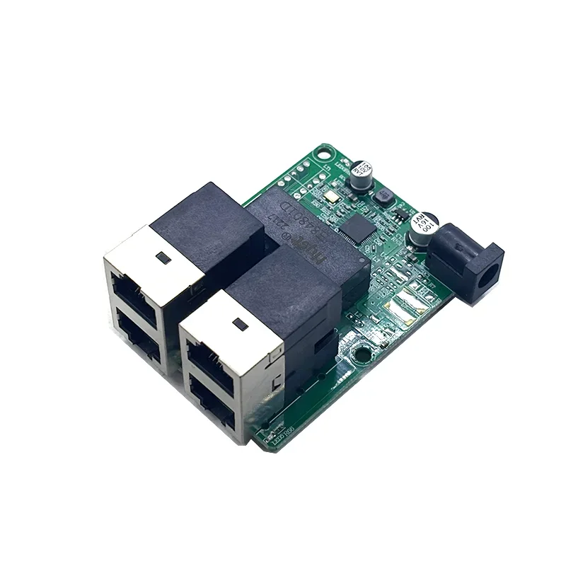 Fast switch mini 4 port ethernet switch 10 / 100mbps rj45 network switch hub pcb module board for system integration module