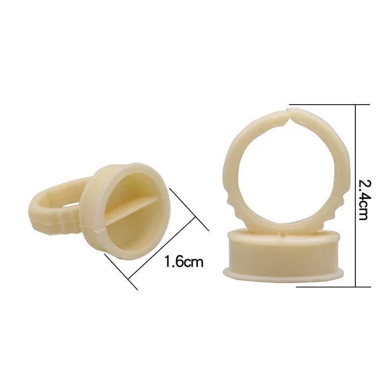 100pcs Disposable Silicone Tattoo Ink Ring in 3 Sizes Permanent Makeup Ink Holder Tattoo Accessory