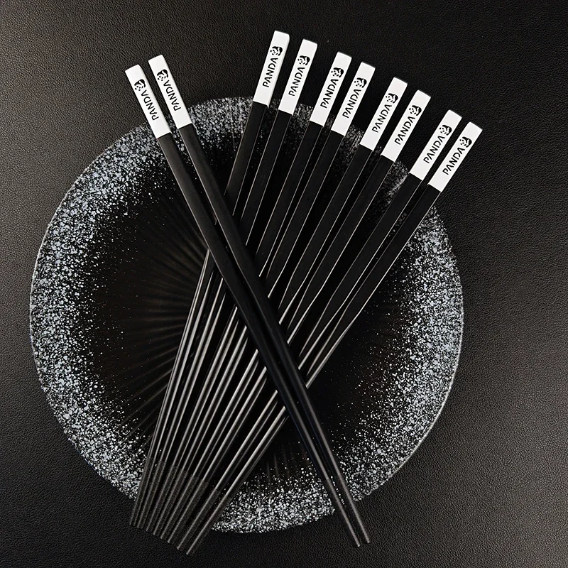 5 Pair Panda pattern Chopsticks Set Reusable 24cm Chinese Chopstick Korean Japanese Sushi Chop Sticks Set Kitchen Tableware Set