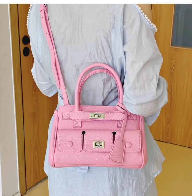 

‌ Летняя корейская минималистичная большая сумка 2025 года ‌ - Стильная женская сумочка с регулируемым ремнем через плечо, просторная рабочая сумочка выходного дня