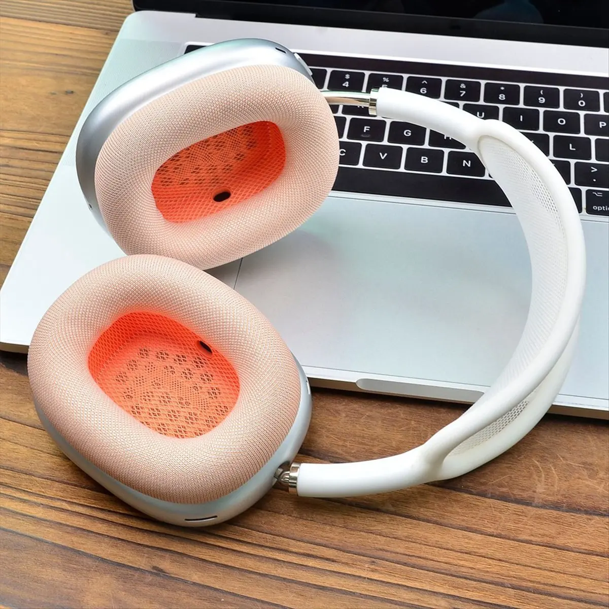 Homegood Replacement Ear Pads for Apple Airpods Max 1th 2th Headphone Accessories for Enhanced Comfort and Protection Orange
