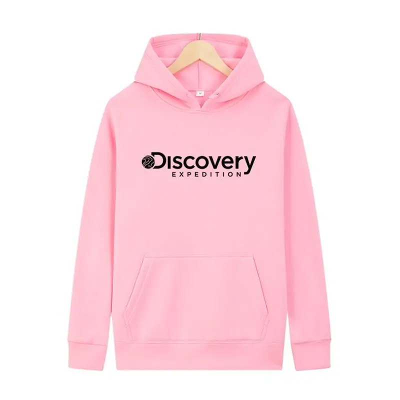 2024 discovery channel new men's/women's hoodie field sports exploration long-sleeved autumn and winter warm hooded top