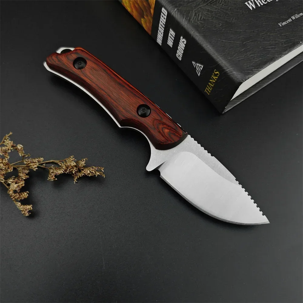 Hidden Canyon 15017 Hunter Fixed Knife 8Cr13Mov Blade Drop Point G10 Handle Tactical Camping EDC Tool K Sheath Leather Sheath