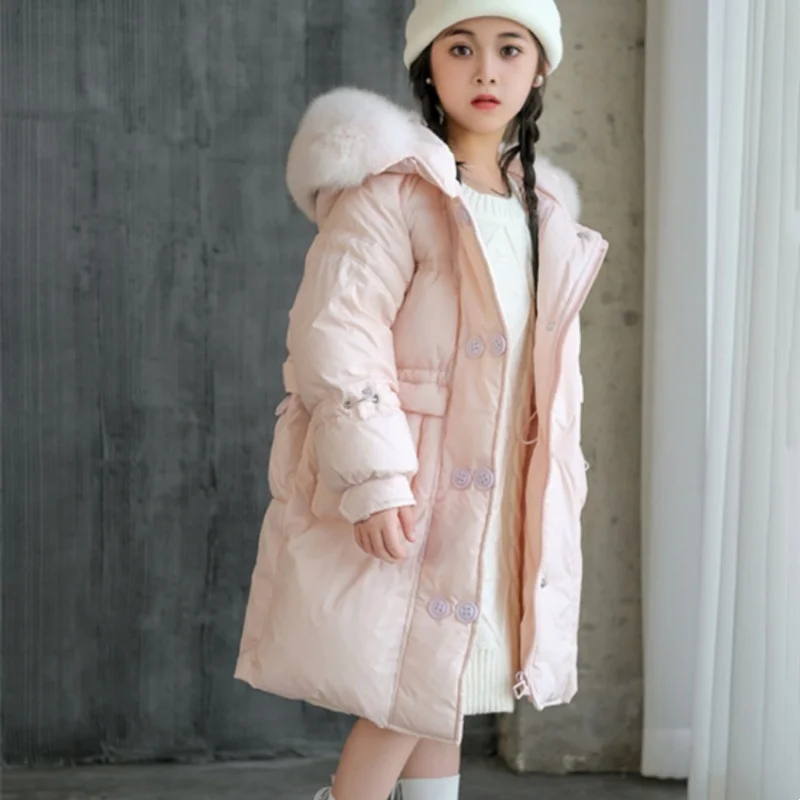 

Girls Coat Overcoat Jacket Windbreak Outerwear 2024 Lovable Winter Autumn Warm Cotton Christmas Gift Children's Clothing