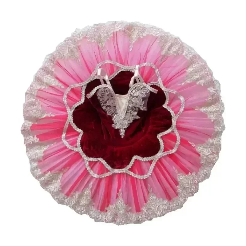 

Adult Kids Red Professional Ballet Tutu Dress Classic Ballerina Ballet Dance Costume Pancake Platter Tutu Women Girl Party Dress