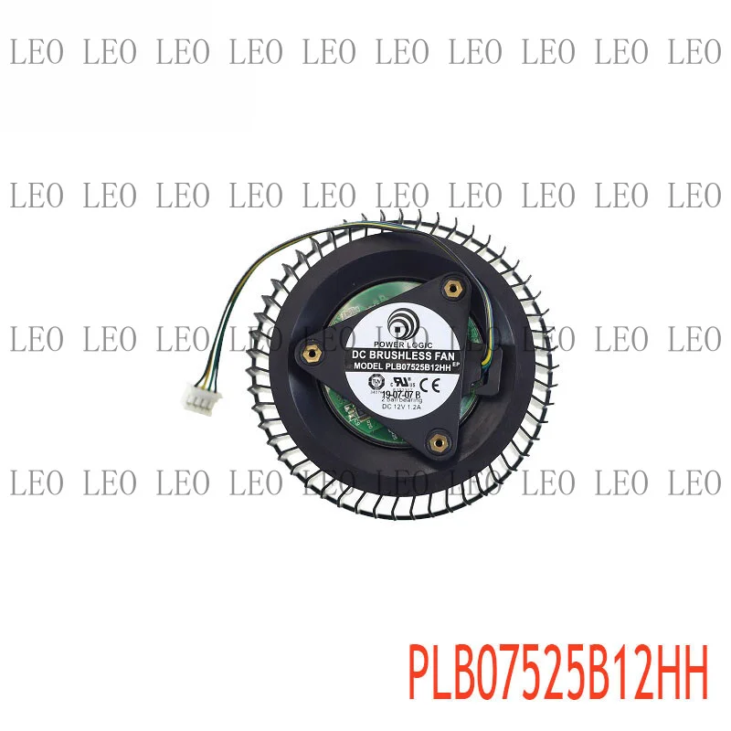 MY 75MM PLB07525B12HH DC12V 1.2A 4Pin 2 Ball bearing Video card fan