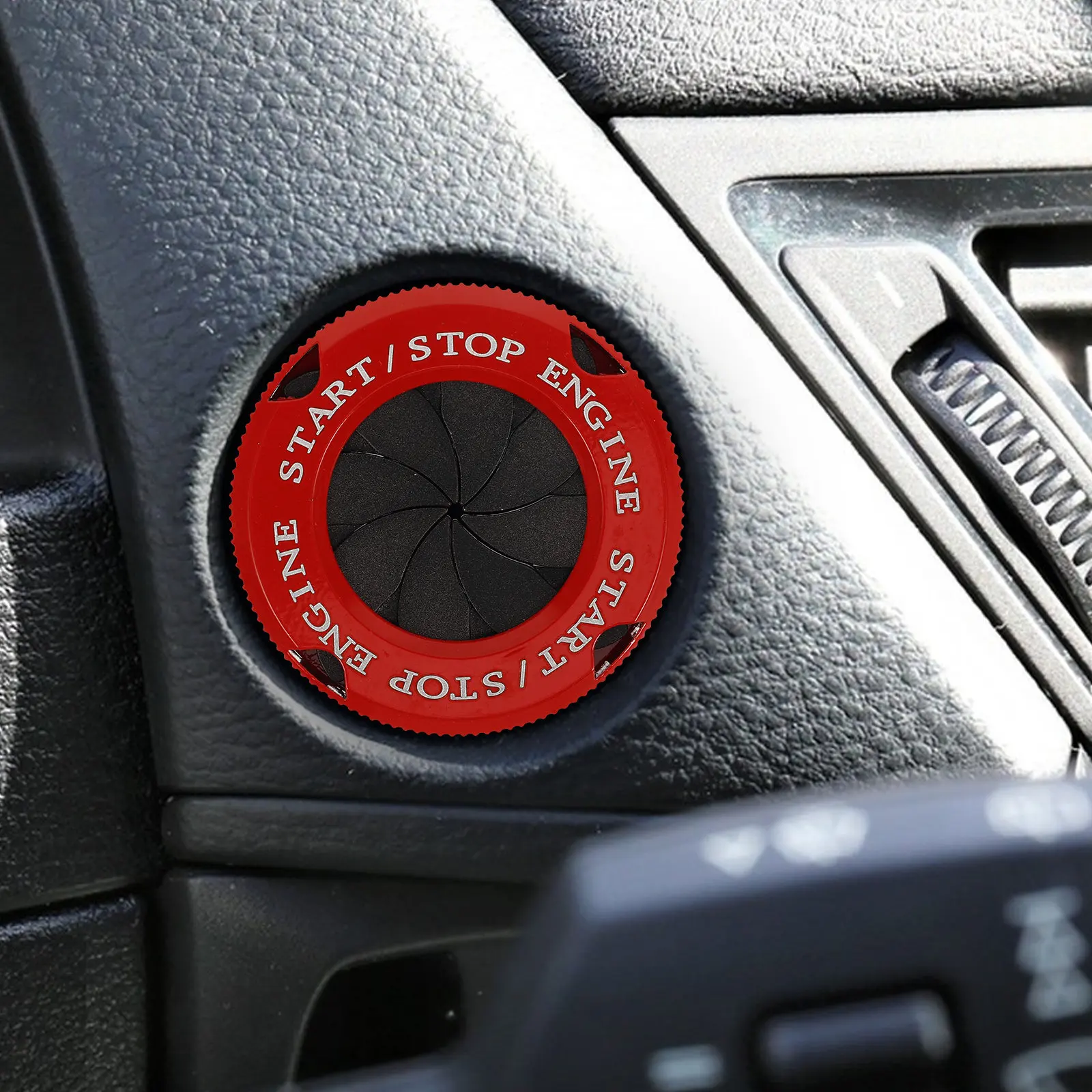 Universal Car Engine Start Button Cover Rotating Push Start Cover Decorative Protective Ring Stylish Interior Accessory for Most