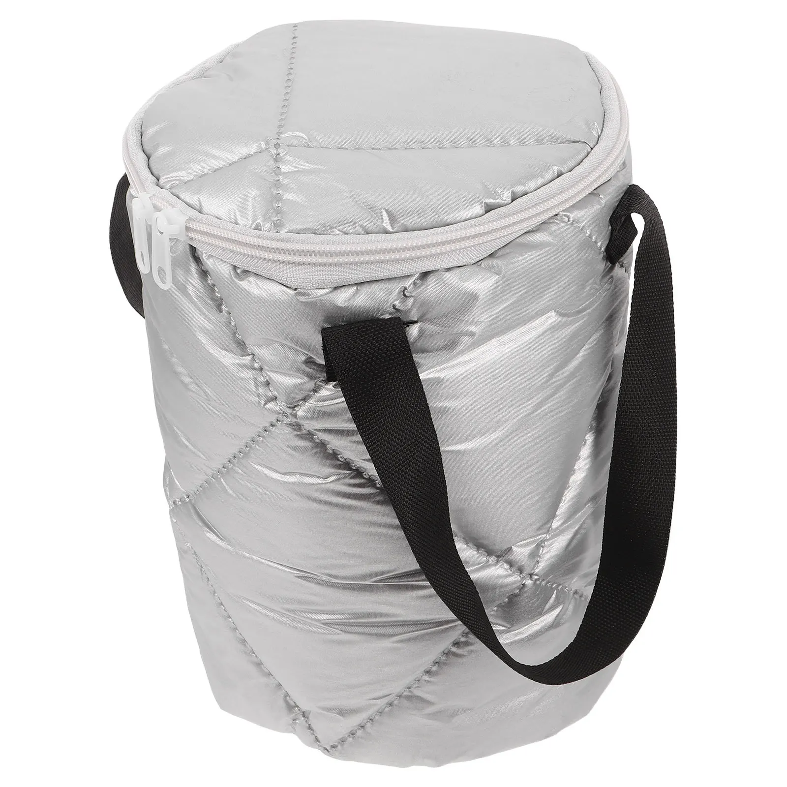 

1pcs Insulated Lunch Bag Round Thermal Food Pouch Portable Meal Carrier For School Office Picnics Travel Thick Reusable