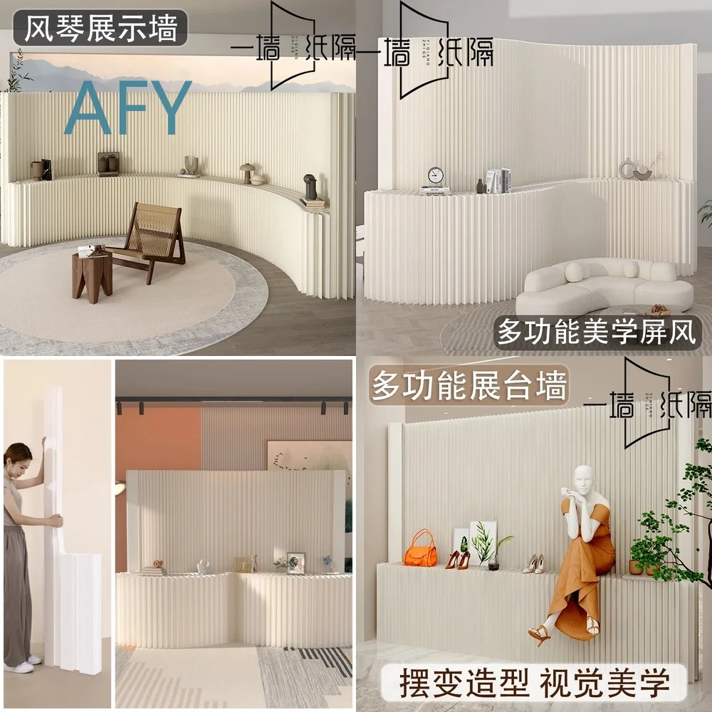 Screen Partition for Live Streaming Background Office Desk Divider Living Room Shop Display Stand Easy Setup Foldable Room