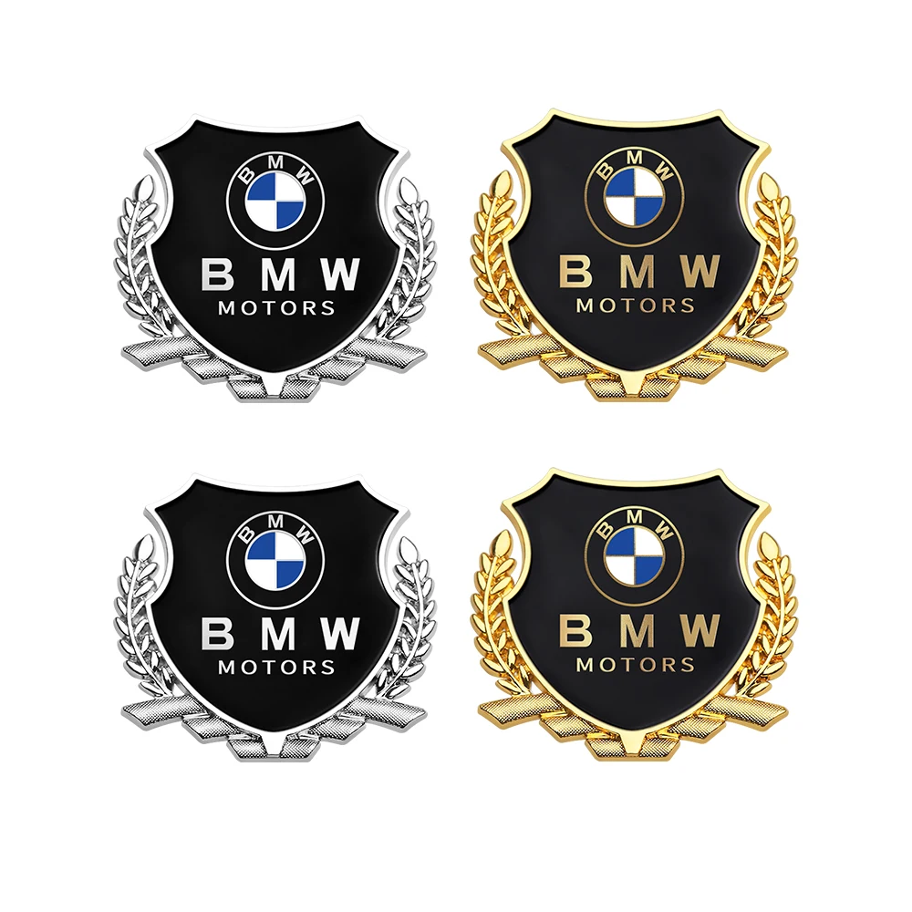 2PCS Metal Car Styling Decal Auto Emblem Rear Body Trunk Decorative Stickers For Bmw E46 E90 E60 F10 F30 E39 E36 F20 E87 G30 E92