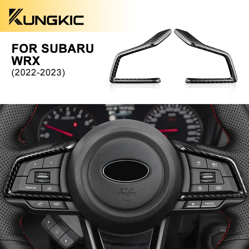 

Real Hard Dry Carbon Fiber Sticker For Subaru WRX VB/WRX STI 2022 2023 2024 2025 2026 Car Steering Wheel Button Accessories