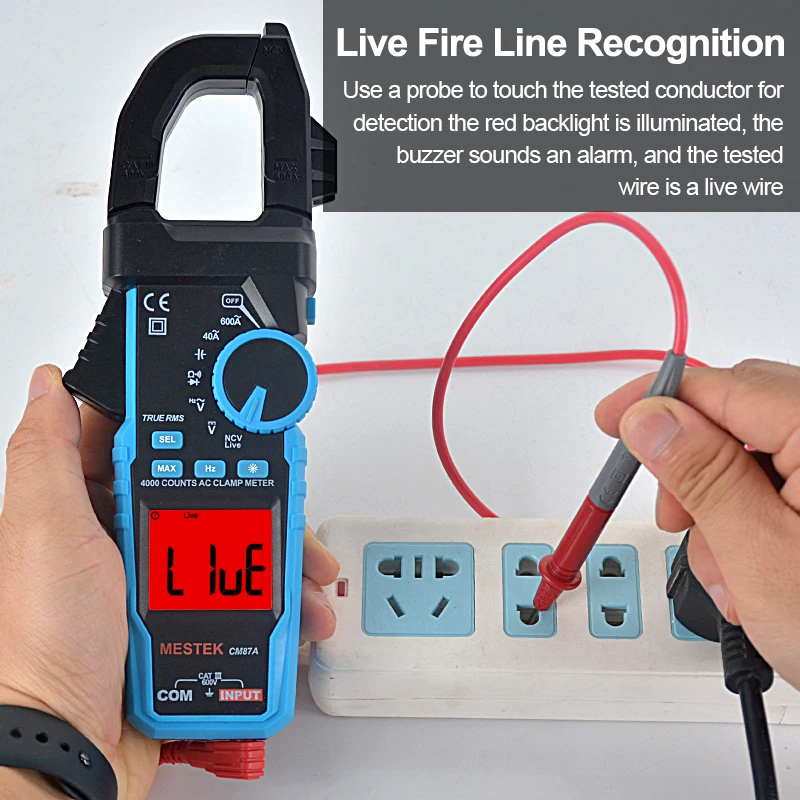 CM87A Pinza amperometrica digitale 600A Tester di corrente CA Vero RMS Gamma automatica Resistenza Diodo Multimetro Tes Pinza amperometrica digitale