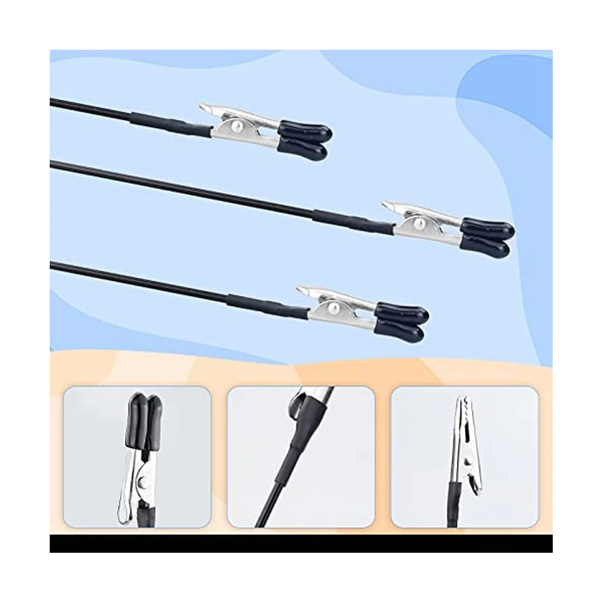 แท่งคลิปจระเข้45ชิ้นสำหรับการทาสีโมเดลและแปรงทำความสะอาด1ชิ้นสำหรับพ่นแอร์บรัชสำหรับงานบัตรรูปภาพบันทึกช่วยจำ