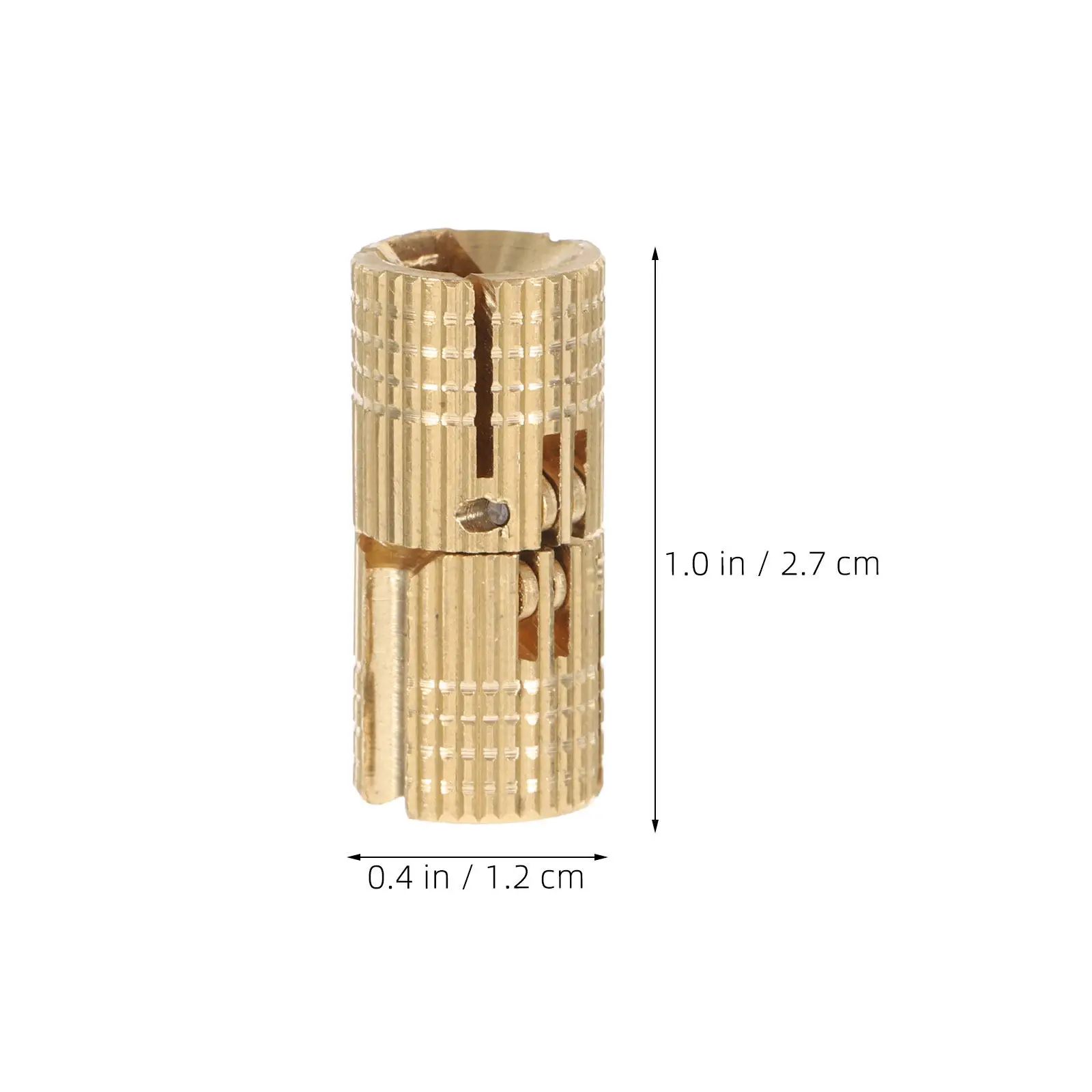 6Pcs Hidden Brass Barrel Hinges Concealed Furniture Hardware 8Mm 180 Degree Opening Invisible Hinges for Jewelry Box DIY