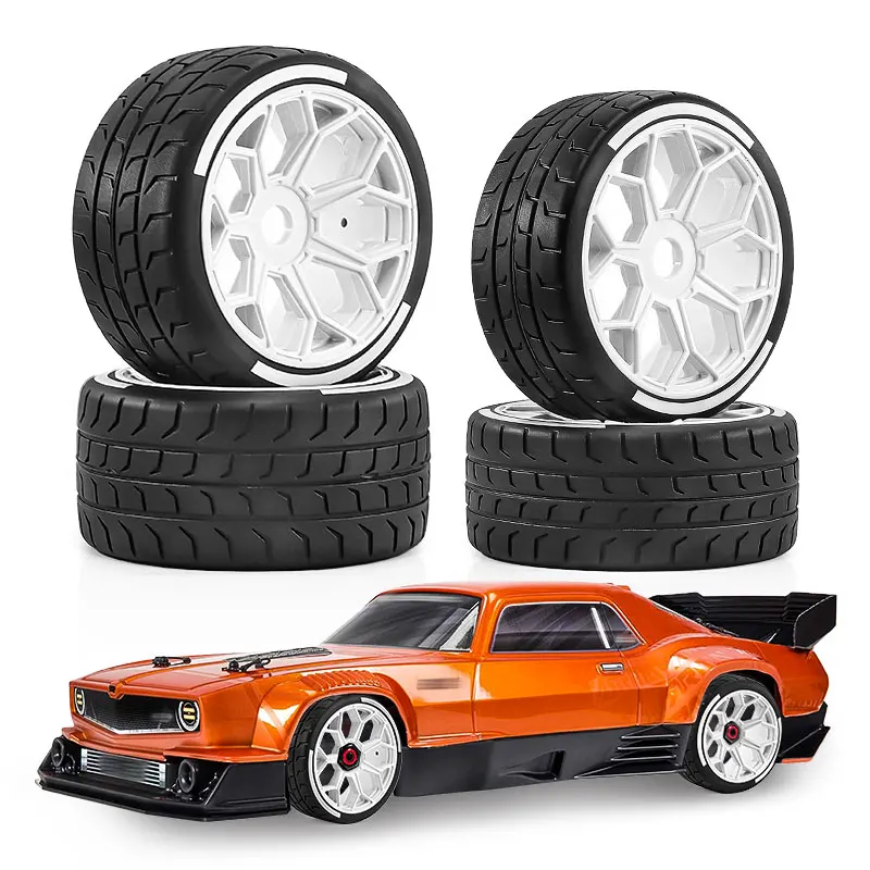 Arrma Felony Infraction Limitless Tires and Wheels 1/7 Scale 17mm Hex - Replacement for Arrma 6S 3S On-Road RC Car, 100mm Diamet