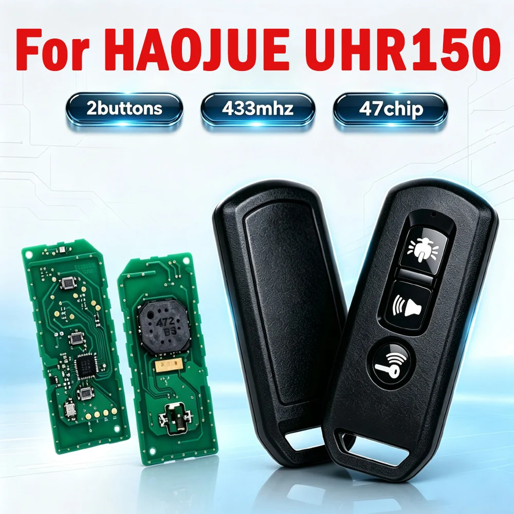 10 Pcs/Set Replacement Smart Remote Control Motorcycle Key Fob 47 Chip 433MHz Motor Smart Key 3B Motorbike Key For HAOJUE UHR150