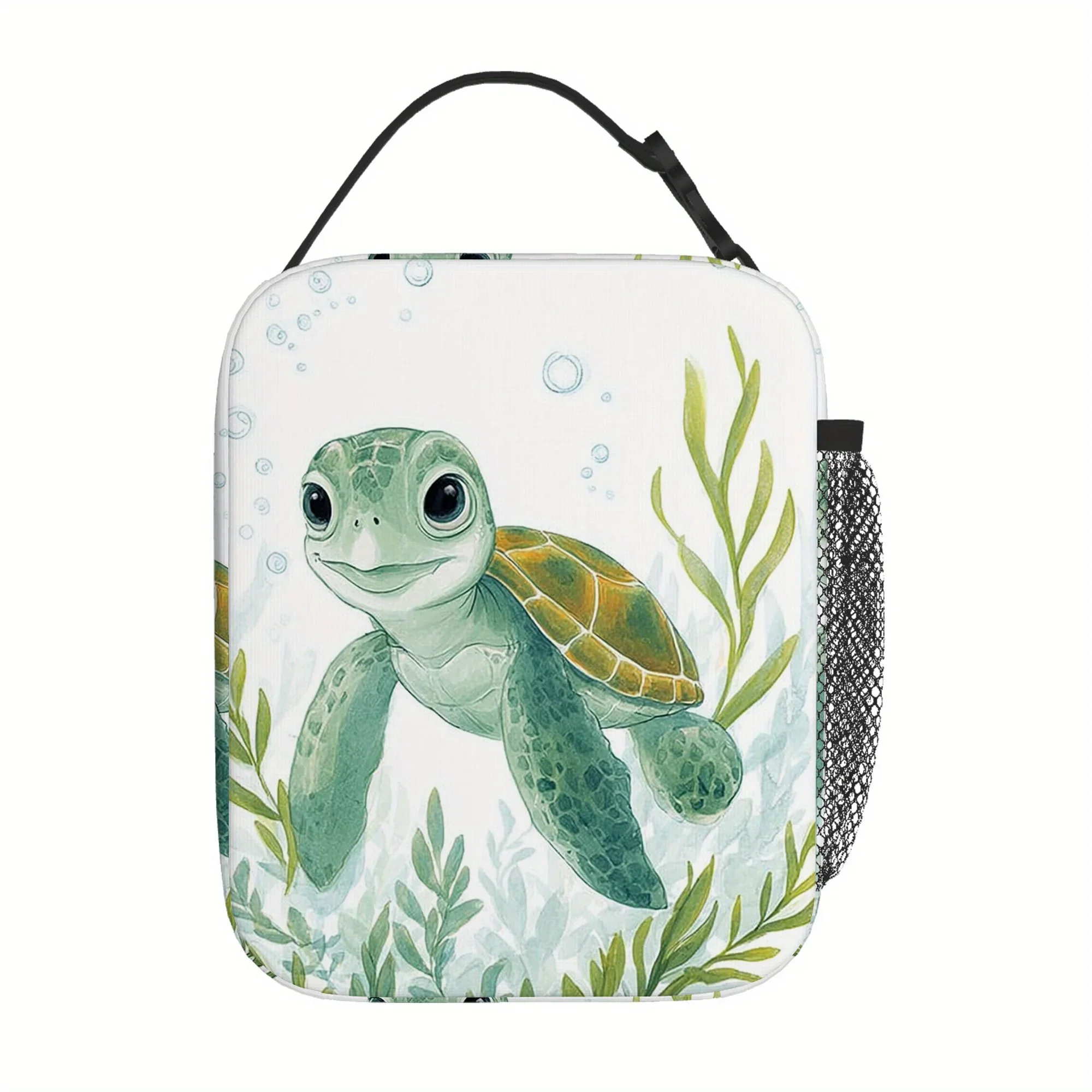 1pc a Baby Turtle Swimming Beneath The Surface. A Printed Thermal Bag That Serves As an Insulated Container, Not Intended for Fo