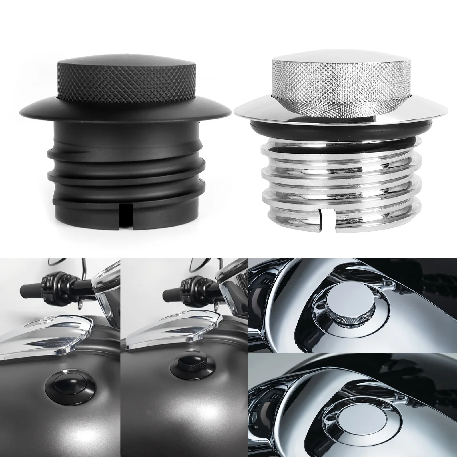 Motorcycle Pop-Up Gas Fuel Cap Screw-in Tank Cap Cover For Harley Big Twin Sportster XL Dyna Softail Breakout Street Bob Custom