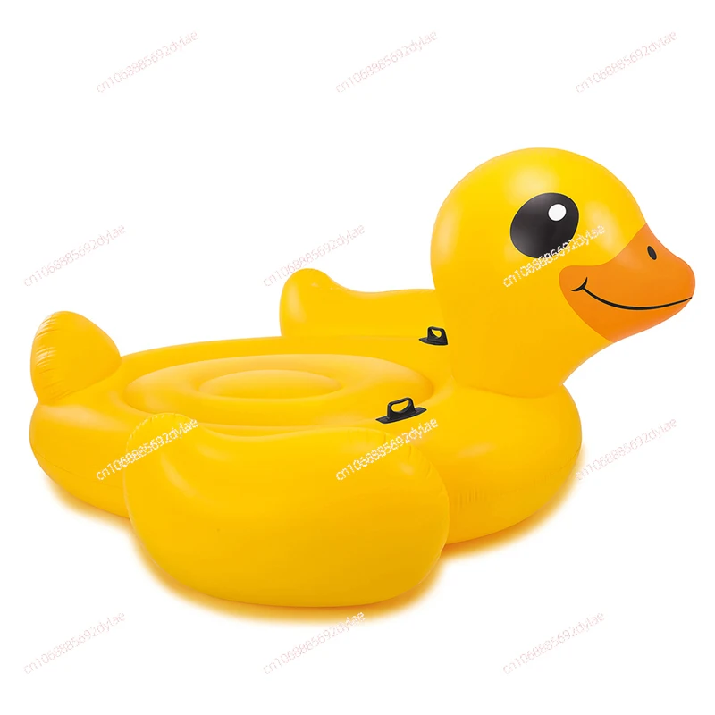 Children's Large Water Mount Splashing Water Inflatable Toy Little Yellow Duck Adult Floating Row Inflatable Floating Bed